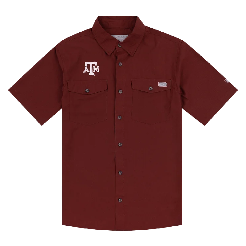 Men's Solid-Color Block Shirts for a Bold StatementTexas A&M The Frat Dobby Solid Shirt