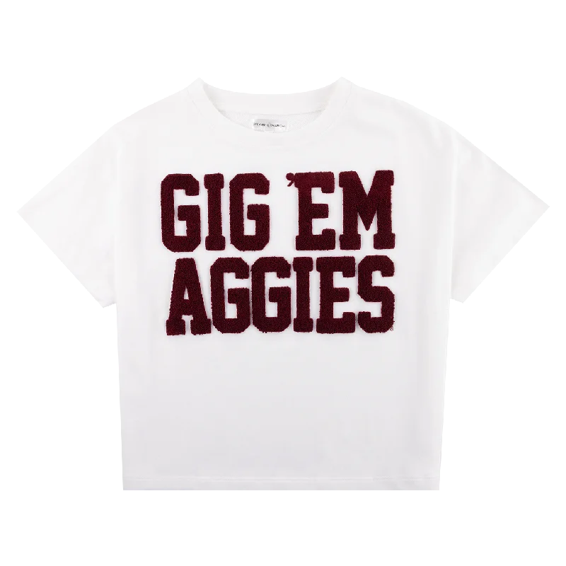 Men's Polo Shirts for Sports and Casual WearThe Gig 'Em Aggies Boxy Chenille Shirt