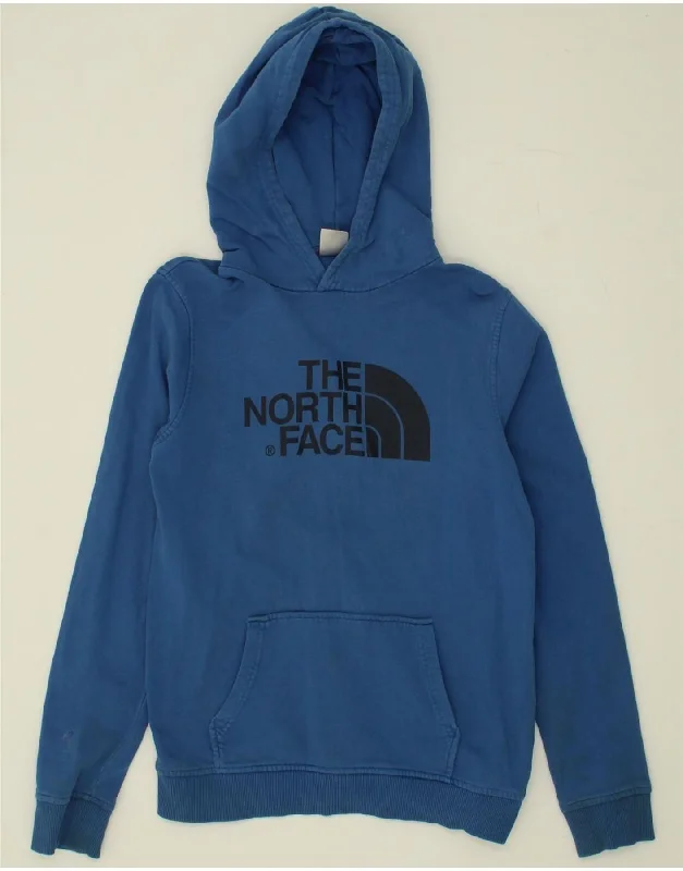 Men's Hoodies with Reinforced HemsTHE NORTH FACE Girls Graphic Hoodie Jumper 14-15 Years XL Blue Cotton