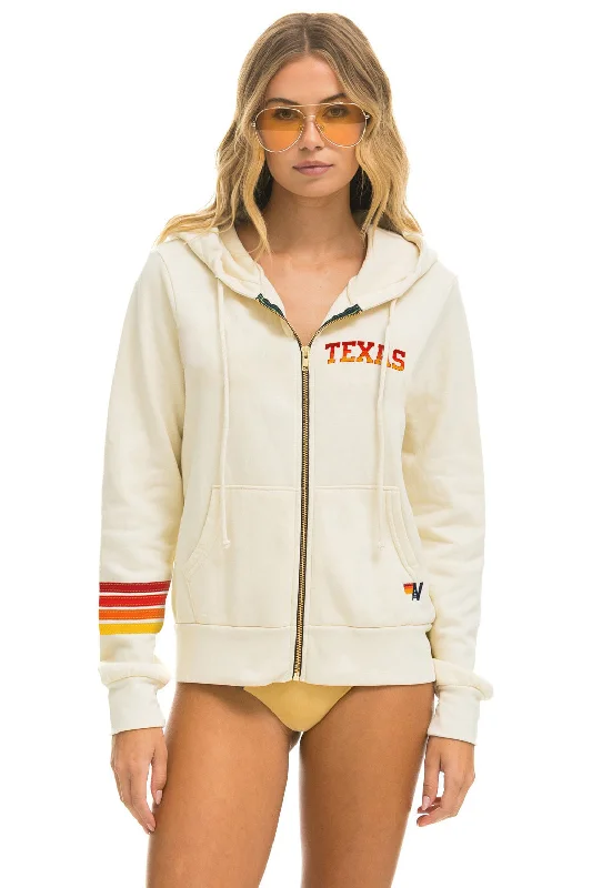 Men's Hoodies for SnowboardingUNIVERSITY OF TEXAS HOOKEM ZIP HOODIE - VINTAGE WHITE