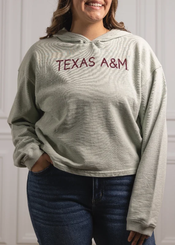 Men's Hoodies for StreetwearTexas A&M Weathered Terry Crop Hoodie