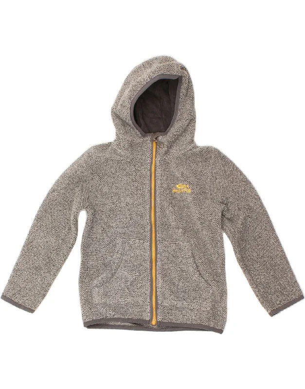 Fashionable Men's Streetwear HoodiesWEIRD FISH Boys Zip Hoodie Sweater 5-6 Years Grey Polyester