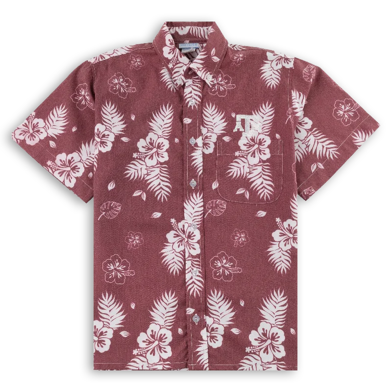 Men's V-Neck T-Shirts for a Flattering ShapeTexas A&M Youth Kai Hawaiian Twill Shirt