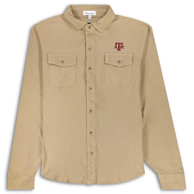 Men's Bamboo Fiber Shirts for Softness and BreathabilityTexas A&M Peter Millar Lava Wash Jersey Shirt