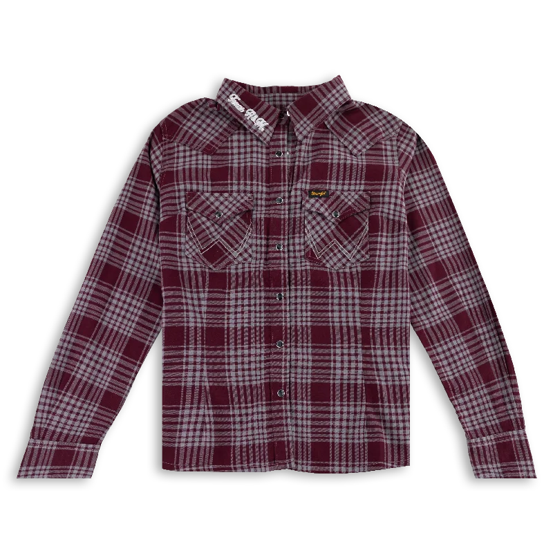 Men's Performance Fabric Shirts for All-Day ComfortTexas A&M Wrangler Women Plaid Western Snap Shirt