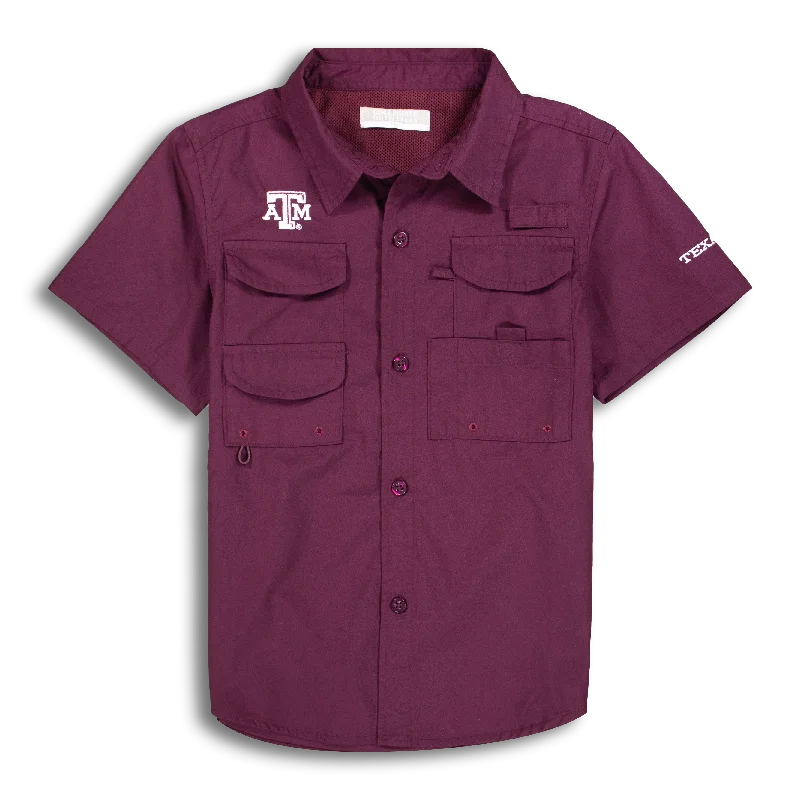 Men's Pocket T-Shirts for Added FunctionalityTexas A&M Maroon Youth Fishing Shirt